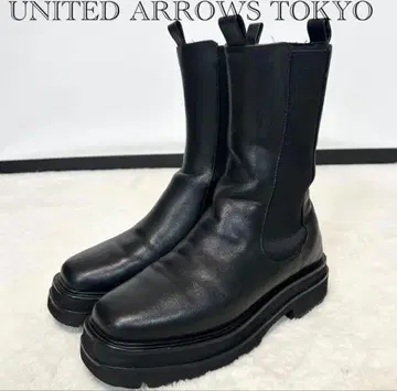 UNITED ARROWS TOKYO 사이드 고어 부츠 블랙