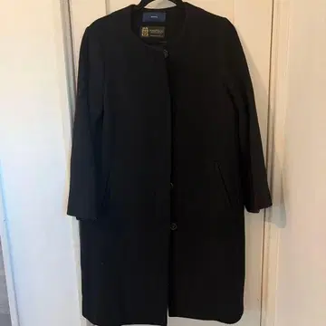 [ MANTECO 콜라보 ] 마테코 SHIPS 블랙 노카라 코트 38