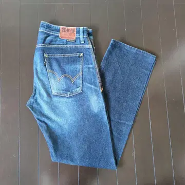 EDWIN 503 ZERO 다크 블루 스트레이트 청바지 33