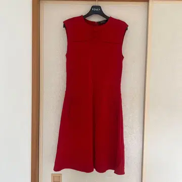 FOXEY 슬리브리스 레드 원피스 40