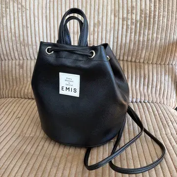 EMIS 이 LEATHER MINI BACK PACK 블랙