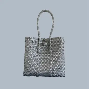 [ 새상품급 ] mekearisa 메리사 구미백 S 메탈릭 실버