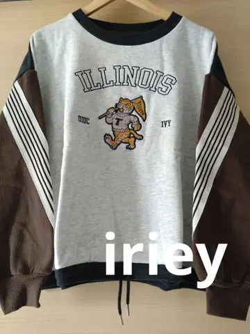 iriey 속기모 칼리지 자수 풀오버 F