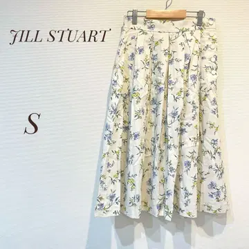 질 스튜어트 에이미 플라워 프린트 턱 스커트 S