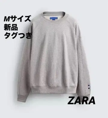 [ 완판템 ] ZARA CHAMPION ZARA 패치 크루넥 맨투맨 셔츠