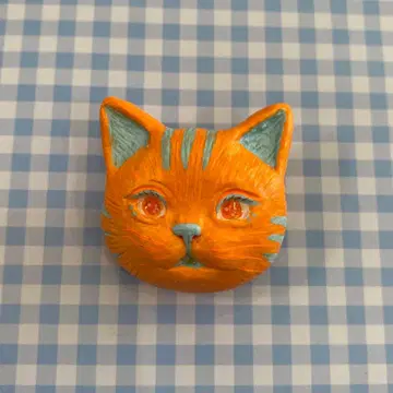 오렌지 고양이 브로치