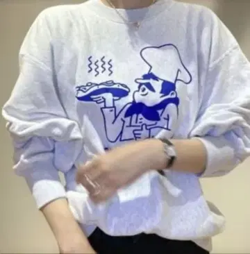 더 신존 피자 맨투맨 PIZZA SWEAT 그레이