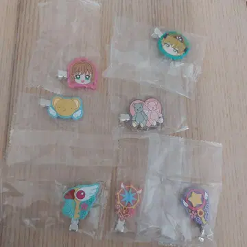 카드캡터 사쿠라 캡슐 헤어 클립 7세트