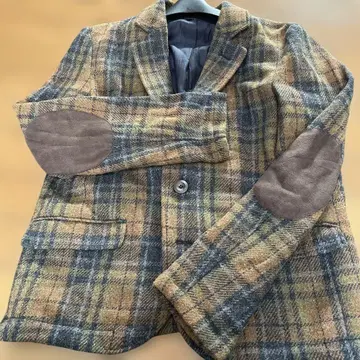 LOUXS UNION WORKS 체크 테일러 자켓 트위드 소재