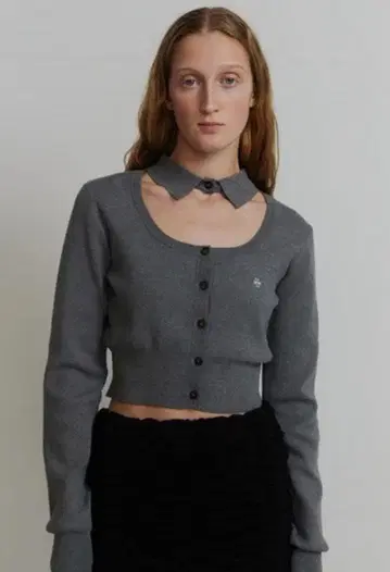 SORIN 인터락 니트 셔츠 넥 가디건