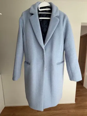 [ 새상품급 ] 이너 다운 포함 스카이블루 롱 코트