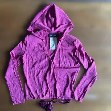 RENA LANGE 레나랑게 얇은 소재 후드 가디건 핑크