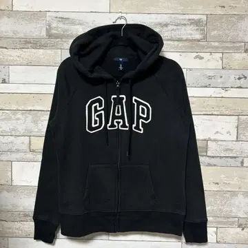 00s GAP 블랙 풀 집업 후드티 M 사이즈