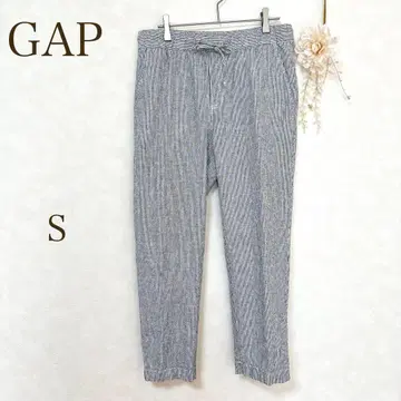 [ GAP 갭 ] 이지 팬츠 스트라이프 패턴 캐주얼 허리밴딩