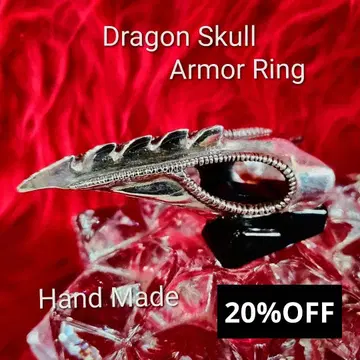 Dragon Skull Armor Ring Hand Made