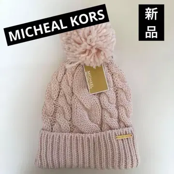 택 포함 새상품 MICHEAL KORS 핑크 니트 모자