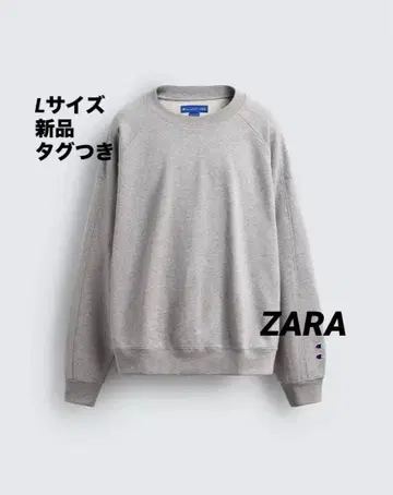 [ 완판템 ] ZARA CHAMPION ZARA 패치 크루넥 맨투맨 셔츠