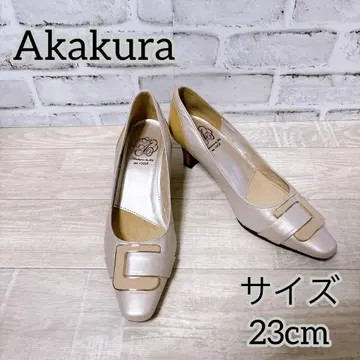 새상품급 [Akakura] 아카쿠라 (23cm) 펌프스 스퀘어토 버클