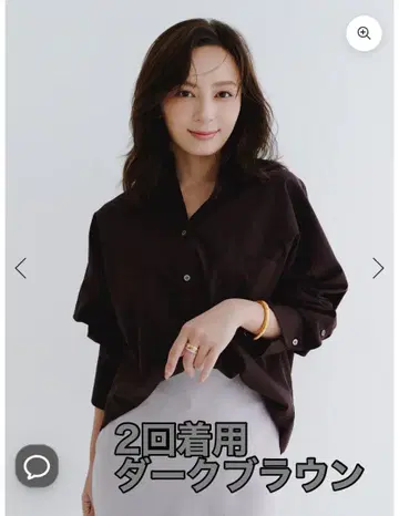 anuans 아뉴앙스 스탠다드 셔츠 다크 브라운