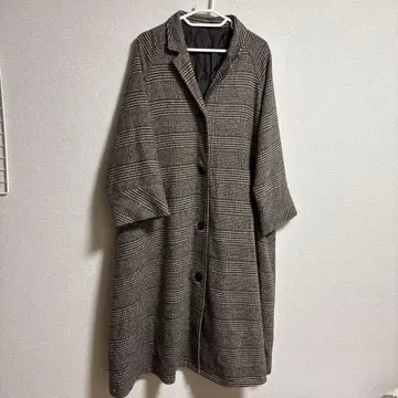 Studio Clip 체크 롱 코트 프리 사이즈