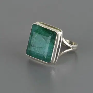 에메랄드 실버 반지 S925