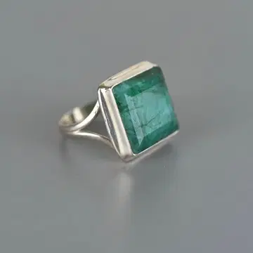 에메랄드 실버 반지 S925