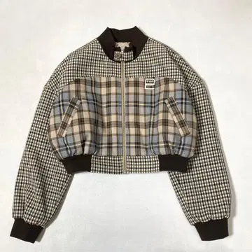 GLOWNY RUSSELL PLAID BLOUSON 숏 기장 블루종