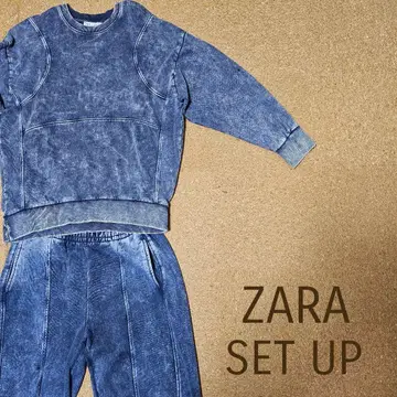 ZARA 데님 맨투맨 셋업