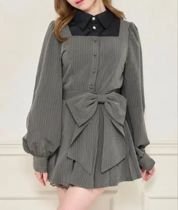 apres jour 모듬 레이어드 스타일 상의 모듬 리본 미니 스커트