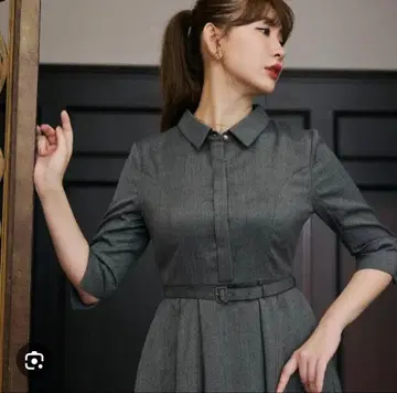 herlipto Allure Belted Shirt Dress