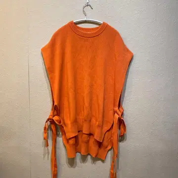 HARE 하레 니트 베스트 오렌지 사이즈 Free