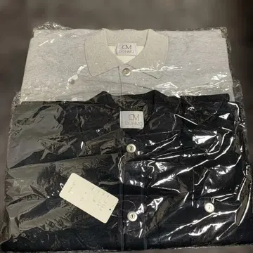 [ 알뜰 구매 2점 ] DONMO 그레이 블랙 긴팔 셔츠 세트