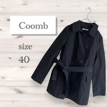 [ 컨디션 최상 ] Coomb 더블 체스터 코트 사이즈 40 네이비