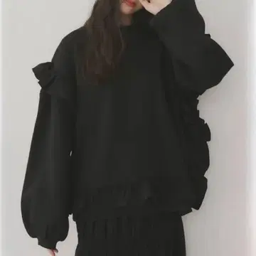 [ merry jenny ] 서클 프릴 풀오버 트레이닝복 맨투맨