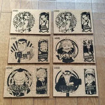 캐릭터 코르크 코스터 세트