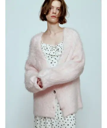 [ FRAY I.D ] 더블 페이스 샤기 가디건