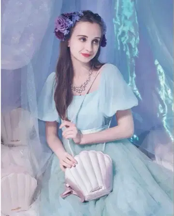 메종 드 플뢰르 아리엘 쉘 모티브 숄더백