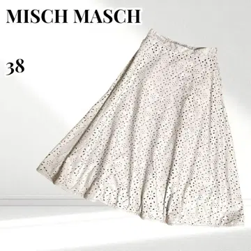 MISCH MASCH 인조 가죽 롱 스커트 종아리 기장 히트컷