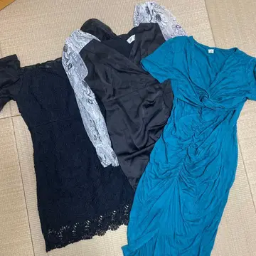 드레스 3세트 레이스 카슈쿨 시스루