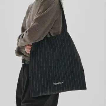 TODAYFUL 스트라이프 토트백 블랙