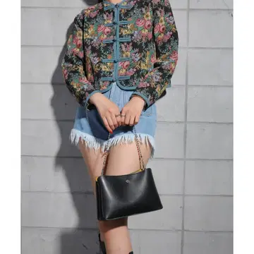 [ 새상품급 ] jouetie 컬러 엣지 숄더 백 블랙