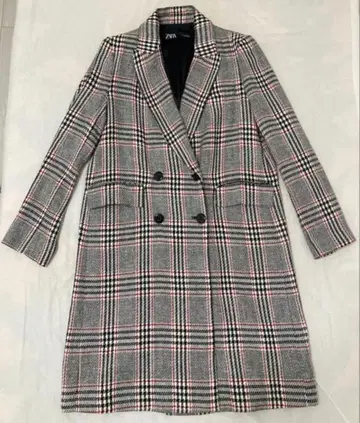 ZARA 체크 무늬 코트