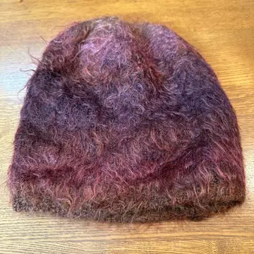 ANNA SUI 모헤어 혼방 니트 모자 크림슨 그라데이션 컬러