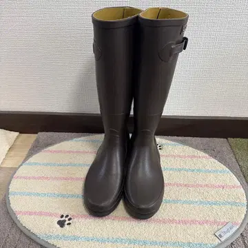 AIGLE 브라운 장화 버클 포함 38