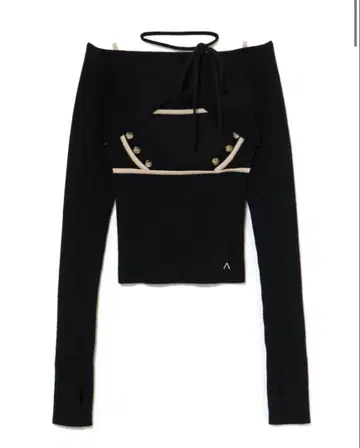 andmary Elf button knit tops