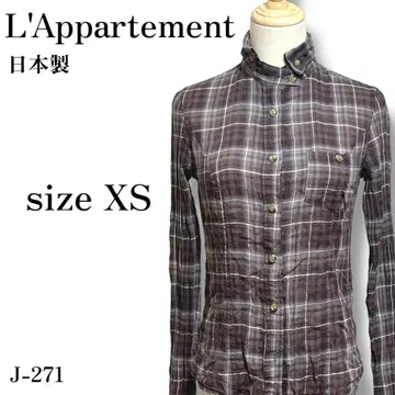 J-271 라빠르망 버튼 다운 주름 가공 체크 무늬 셔츠 일본제