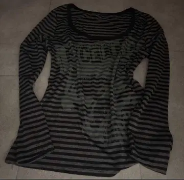 y2k 보더 해골 영문 프린트T 긴팔 롱T 페어리 그런지