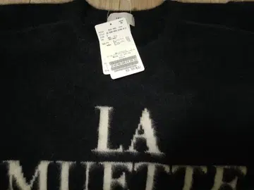 IENA [이에나] 폭스 혼방 LA MUETTE 로고 니트 새상품 블랙