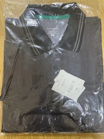 택 포함 새상품 ALBATROSS 블랙 반팔 피케 셔츠