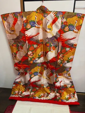 이로 우치카케 럭셔리 화려한 날아가는 학 새상품급